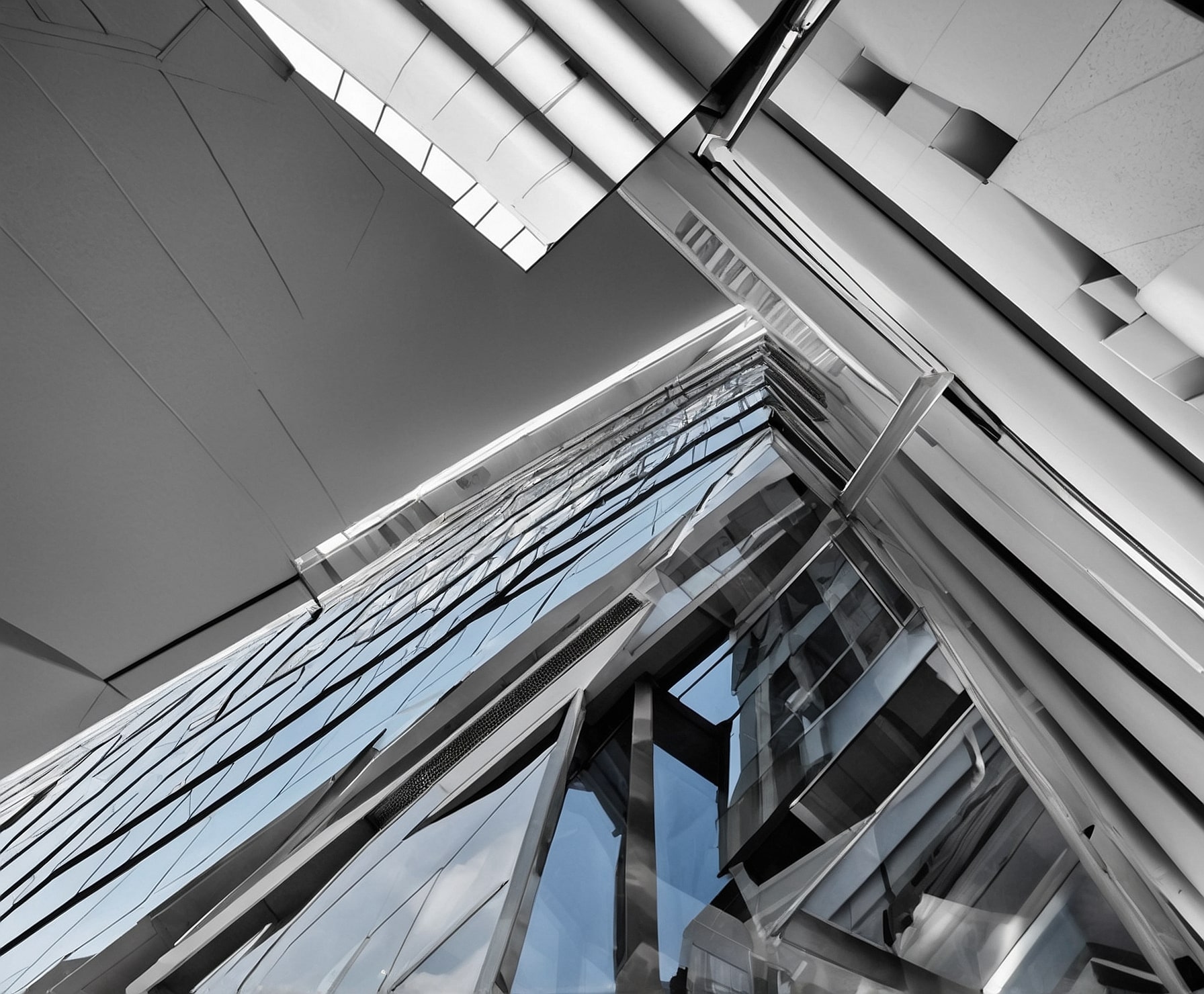 Diseño de tabiques y techos modernos en edificio