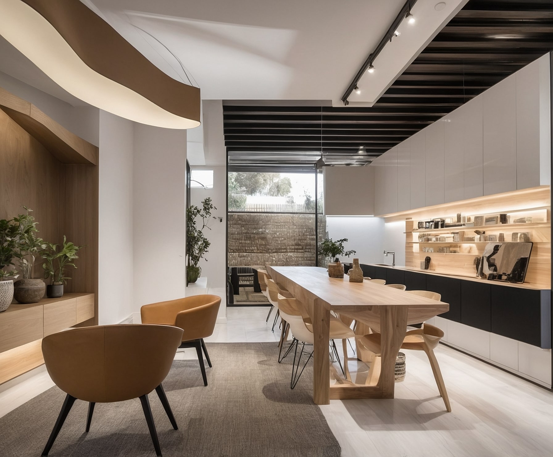 Plafones desmontables en oficina moderna