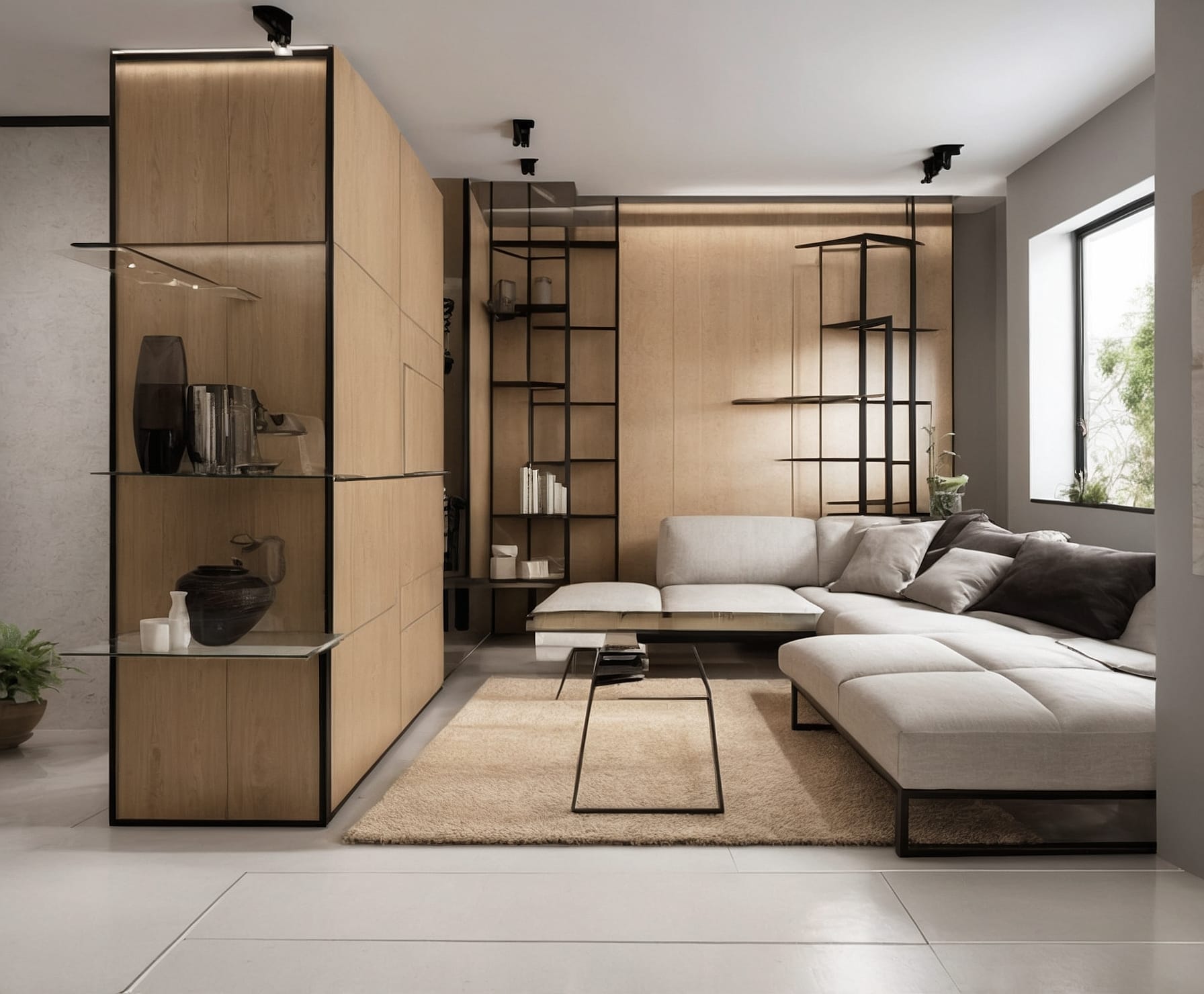 Proyecto de tabiquería seca para oficinas modernas.